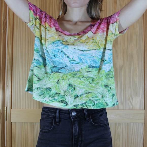 Colorful Striped Feather Shirt - Picture 2 of 4